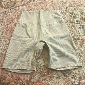 Beige/sandy brown Gymshark biking shorts / cycling shorts. Medium.